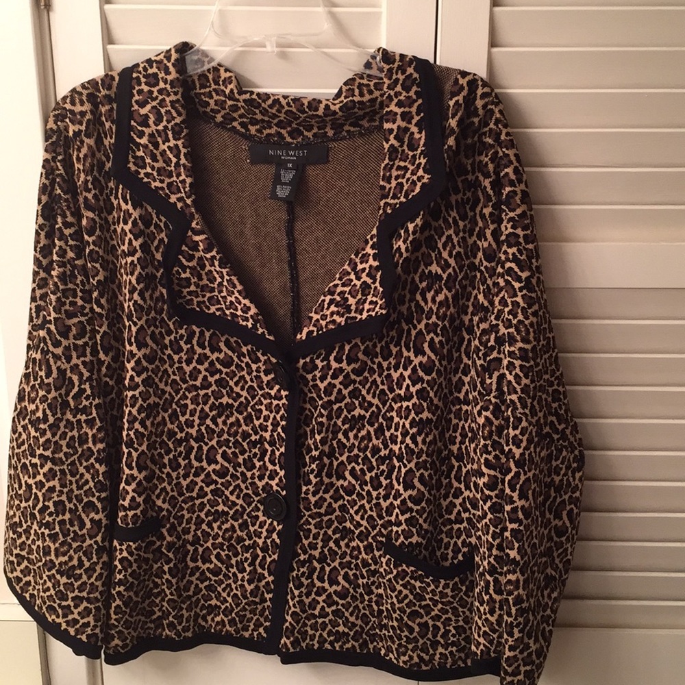 Nine West leopard / cheetah print jacket